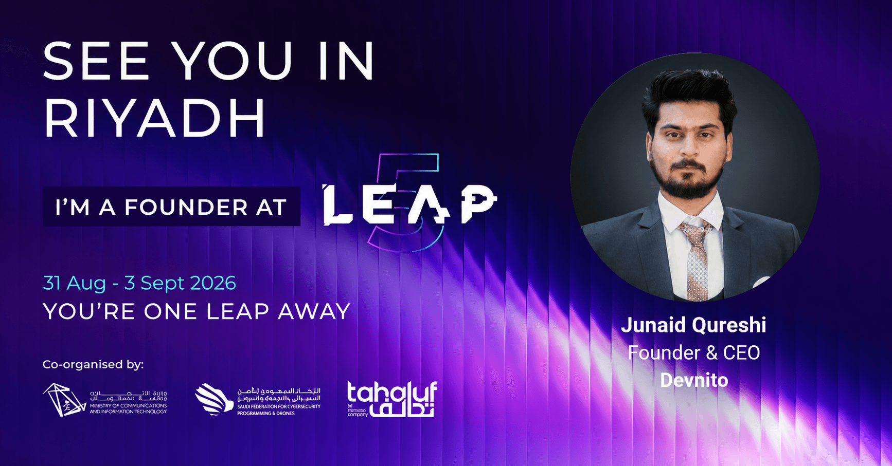 LEAP 2026 Riyadh, Junaid Qureshi, Founder and CEO of Devnito