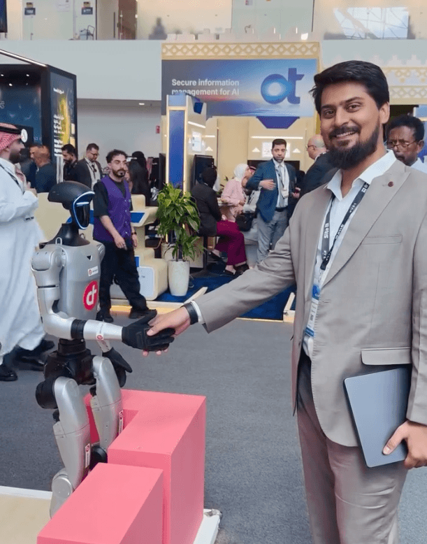 Shaking hands with a robot at LEAP